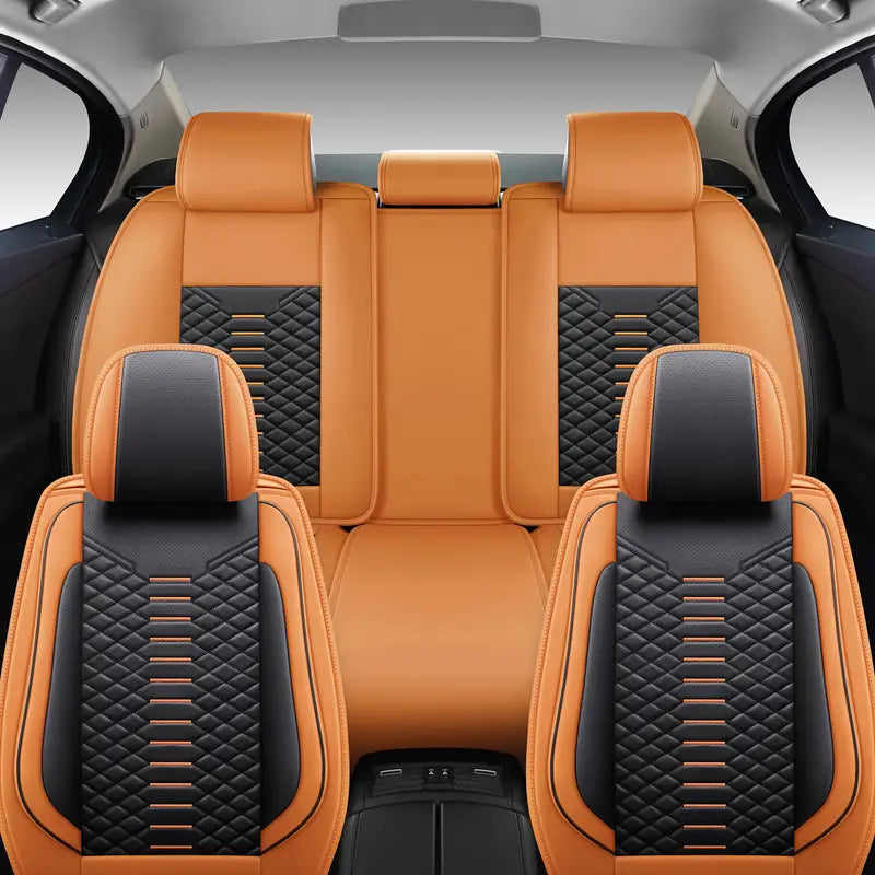 [Modelo Universal!] Kit Completo de Capa Para Banco de Carro Venezian em Couro Premium + BRINDE: Kit Tapetes Automotivos