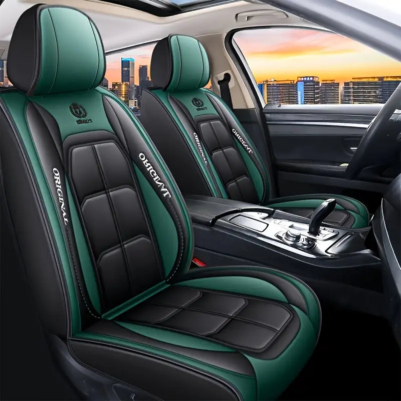 [Modelo Universal!] Kit Completo de Capa Para Banco de Carro Elegance Drive em Couro Premium + BRINDE: Kit Tapetes Automotivos