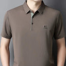 [Leve 5, Pague Só 3] Camisa Polo Brenori Masculina de Manga Curta em Algodão de Seda Mulberry, Poliéster e Elastano