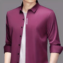 [Leve 4, Pague Só 2] Camisa Social Tecnológica Makatto em Seda Aveludada, Poliéster e Elastano + Relógio, Cinto e Carteira de Brinde