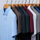 [Leve 5, Pague Só 3] Camisa Social Vastelli Masculina de Manga Curta em Nylon Japonês, Tencel e Poliéster + Porta-Cartão, Caneta Executiva e Relógio de Couro Grátis