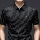 [Leve 5, Pague Só 3] Camisa Social Valmor Masculina de Manga Curta em Algodão Supima, Modal e Viscose + Porta-Cartão, Caneta Executiva e Relógio de Couro Grátis