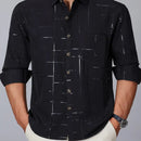 [Leve 5, Pague Só 3] Camisa Social Acetinada de Manga Longa Casual Luzian em 83% Algodão Peruano, 11% Seda Gelo e 6% Elastano + Brindes: Cinto, Relógio e Carteira