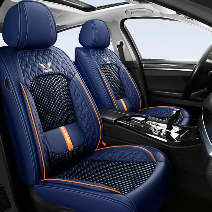 [Design Universal] Kit Capa Para Banco de Carro Noxil em Couro Legítimo + Brindes: Tapetes Automotivos e Capa de Volante