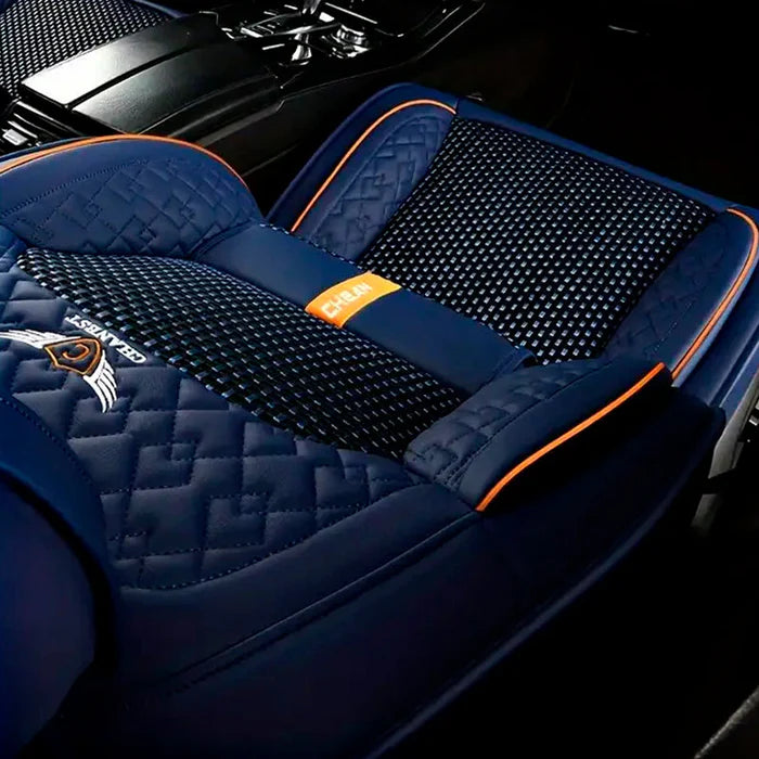 [Design Universal] Kit Capa Para Banco de Carro Noxil em Couro Legítimo + Brindes: Tapetes Automotivos e Capa de Volante