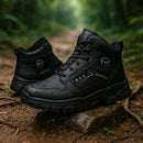 Kit Bota Militar Warrior Masculina de Couro Legitimo + 3 BRINDES: Cinto, Relógio e Carteira