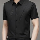 [Leve 5, Pague Só 3] Camisa Social Zorvick Masculina de Manga Longa em Seda Mulberry, Tencel e Poliéster + Relógio, Carteira e Cinto Grátis