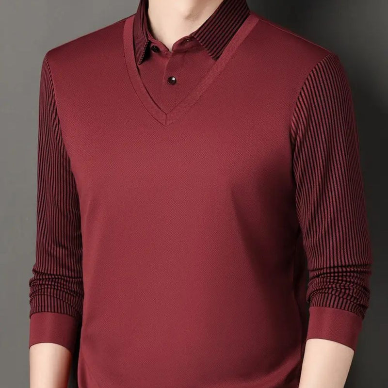 [Leve 4, Pague Só 2] Camisa Polo Elegance Masculina de Algodão Aveludado e Poliéster + Relógio, Cinto e Carteira Grátis