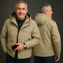 [Leve 2, Pague Só 1] Kit com 2 Jaquetas Masculinas Lenon com Forro Térmico e Tecido de Poliéster, Algodão e Seda Gelada + BRINDES: Cinto, Carteira e Relógio