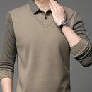 [Leve 4, Pague Só 2] Camisa Polo Elegance Masculina de Algodão Aveludado e Poliéster + Relógio, Cinto e Carteira Grátis