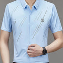 [Leve 5, Pague Só 3] Camisa Social Zorvick Masculina de Manga Longa em Seda Mulberry, Tencel e Poliéster + Relógio, Carteira e Cinto Grátis