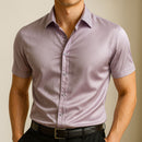 [Leve 5, Pague Só 3] Camisa Polo Riviero Masculina em Seda Natural de Amoreira, Poliéster e Rayon + Relógio, Cinto e Carteira de Brinde