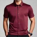 [Leve 5, Pague Só 3] Camisa Social Vastelli Masculina de Manga Curta em Nylon Japonês, Tencel e Poliéster + Porta-Cartão, Caneta Executiva e Relógio de Couro Grátis