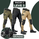 [Leve 3, Pague 2] Kit com 3 Calças Militares Linori em Tecido RipStop e Poliéster +BRINDES: Relógio Tático e Cinto Tático e Mini Bag