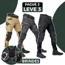 [Leve 3, Pague 2] Kit com 3 Calças Militares Linori em Tecido RipStop e Poliéster +BRINDES: Relógio Tático e Cinto Tático e Mini Bag
