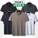 [Leve 5, Pague 3] Kit com 5 Camisas Polo Baron em Malha de Seda Gelo e Viscose Tecnológica