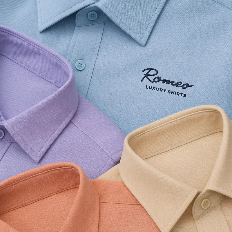 [Leve 5, Pague Só 3] Camisa Polo Riviero Masculina em Seda Natural de Amoreira, Poliéster e Rayon + Relógio, Cinto e Carteira de Brinde