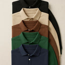 [Leve 5, Pague Só 3] Camisa Polo Vernassi Masculina Manga Longa em Lã de Seda Mulberry, Modal e Viscose + Porta-Cartão, Caneta Executiva e Relógio de Couro Grátis