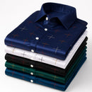 [Leve 5, Pague Só 3] Camisa Social Acetinada de Manga Longa Casual Luzian em 83% Algodão Peruano, 11% Seda Gelo e 6% Elastano + Brindes: Cinto, Relógio e Carteira