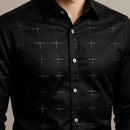 [Leve 5, Pague Só 3] Camisa Social Acetinada de Manga Longa Casual Luzian em 83% Algodão Peruano, 11% Seda Gelo e 6% Elastano + Brindes: Cinto, Relógio e Carteira