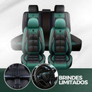 [Design Universal] Kit Capa Para Banco de Carro EliteComfort em Couro Legítimo + Brindes: Tapetes Automotivos e Capa de Volante