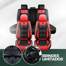 [Design Universal] Kit Capa Para Banco de Carro EliteComfort em Couro Legítimo + Brindes: Tapetes Automotivos e Capa de Volante