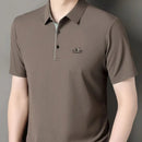 [Leve 5, Pague Só 3] Camisa Polo Brenori Masculina de Manga Curta em Algodão de Seda Mulberry, Poliéster e Elastano