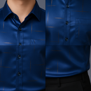 [Leve 5, Pague Só 3] Camisa Social de Manga Curta Zathier Masculina em Seda Natural, Poliéster e Rayon