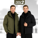 [Leve 2, Pague Só 1] Kit com 2 Jaquetas Masculinas Lenon com Forro Térmico e Tecido de Poliéster, Algodão e Seda Gelada + BRINDES: Cinto, Carteira e Relógio