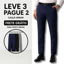 [Leve 3, Pague Só 2] Kit com 3 Calças Masculinas Urban Alfaiataria com Tecnologia Térmica em Poliéster, Algodão e Seda Gelada