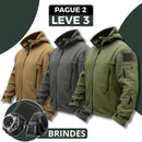 [Leve 3, Pague Só 2] Kit com 3 Jaquetas Masculinas Cold com Forro Térmico e Tecido de Poliamida e Algodão + BRINDES: Cinto, Carteira e Relógio