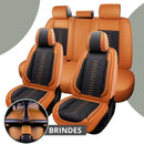 [Modelo Universal!] Kit Completo de Capa Para Banco de Carro Venezian em Couro Premium + BRINDE: Kit Tapetes Automotivos