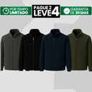 [Leve 4, Pague Só 2] Jaqueta Ravani Masculina de Veludo em Lã de Cordeiro e Poliéster + Relógio, Cinto e Carteira Grátis