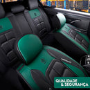 [Design Universal] Kit Capa Para Banco de Carro EliteComfort em Couro Legítimo + Brindes: Tapetes Automotivos e Capa de Volante