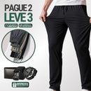[Leve 3, Pague 2] Kit de 3 Calças Casuais Fly Comfort em Malha Tecnológica (A Única Que Despensa o Ferro de Passar!) + BRINDES: Cinto, Carteira e Relógio